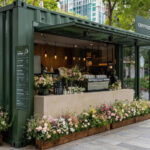 coffee shop inside a pop up container store