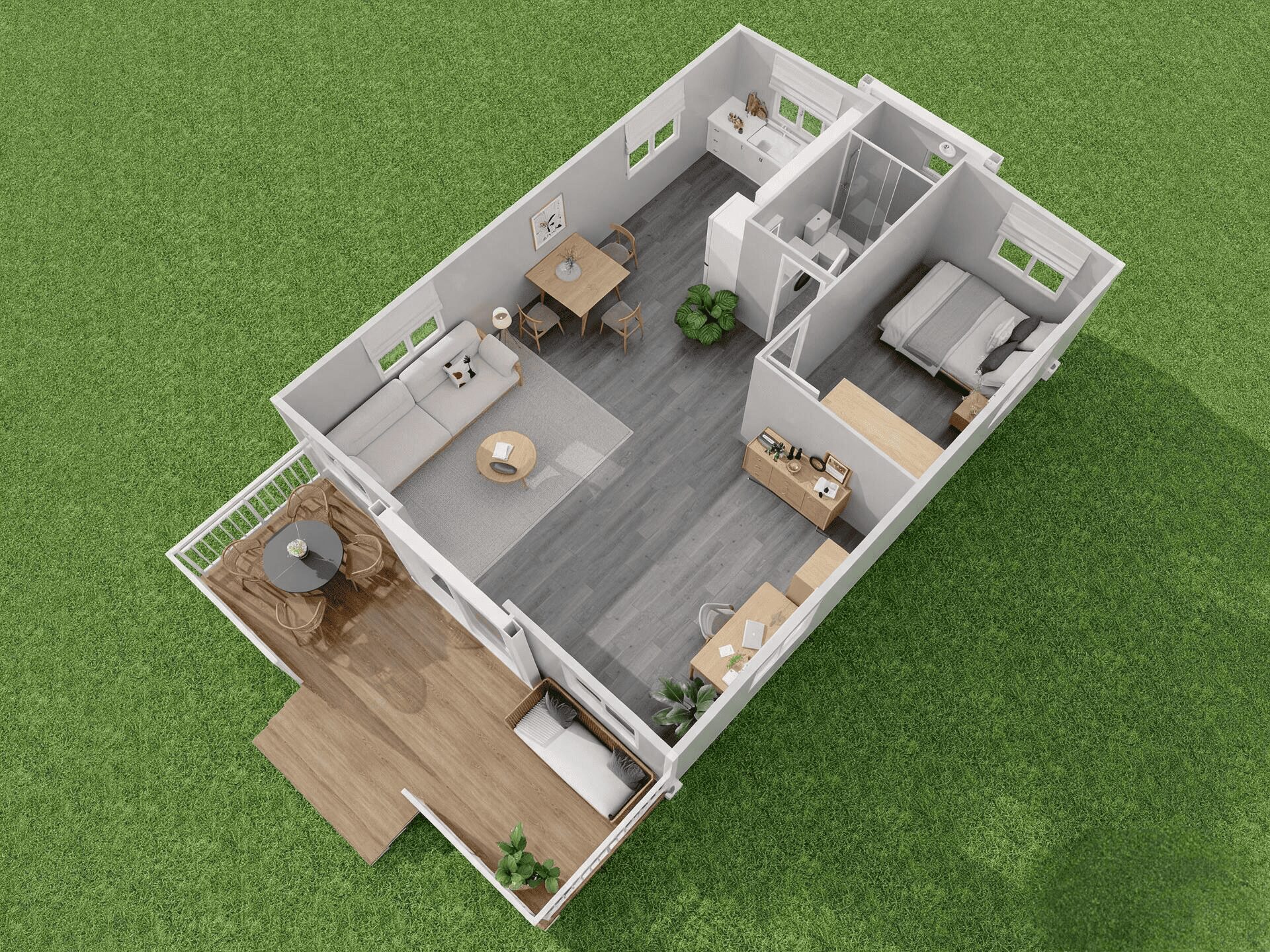 40ft expandable container house floor plan
