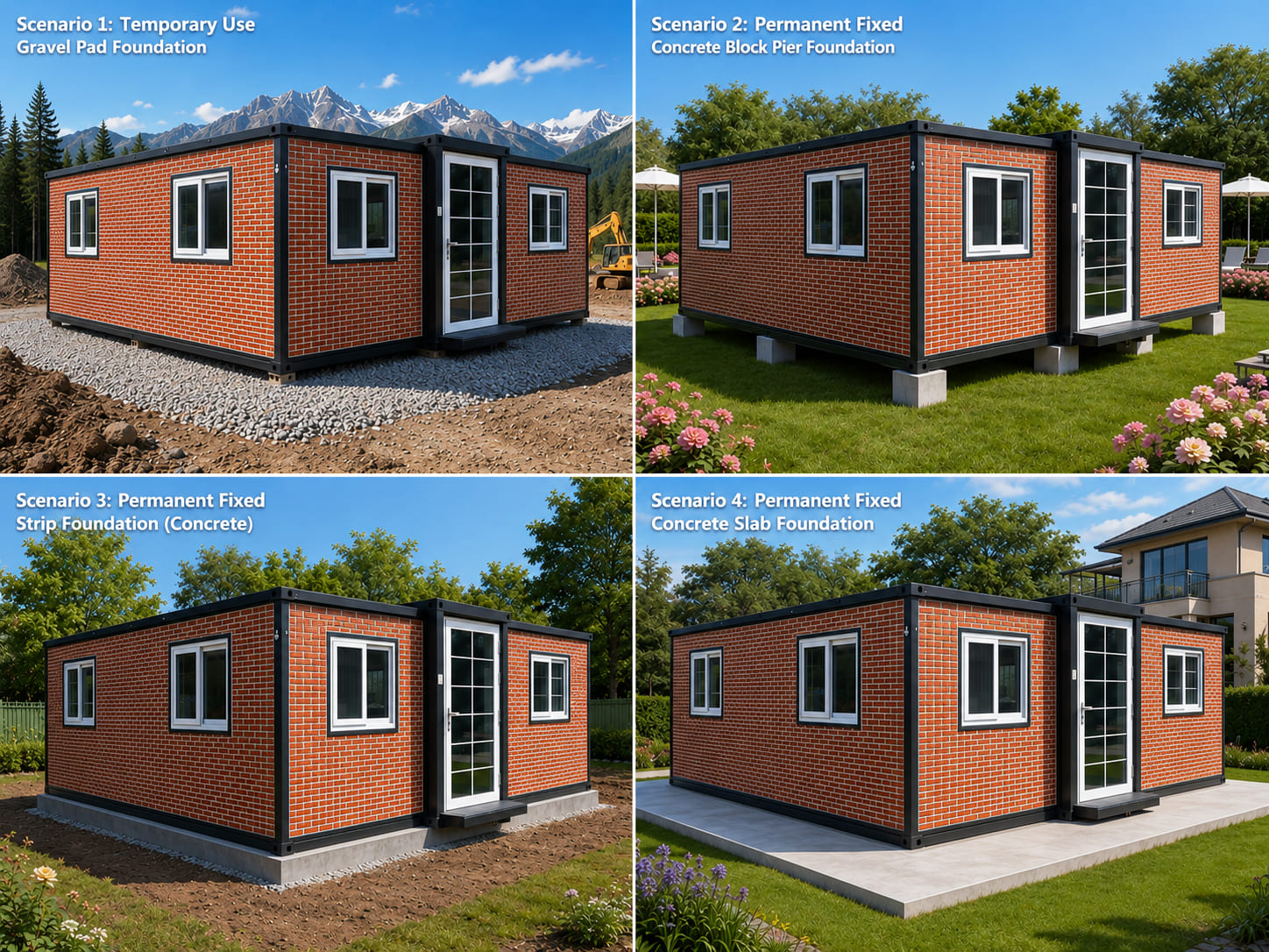 foundation for container house