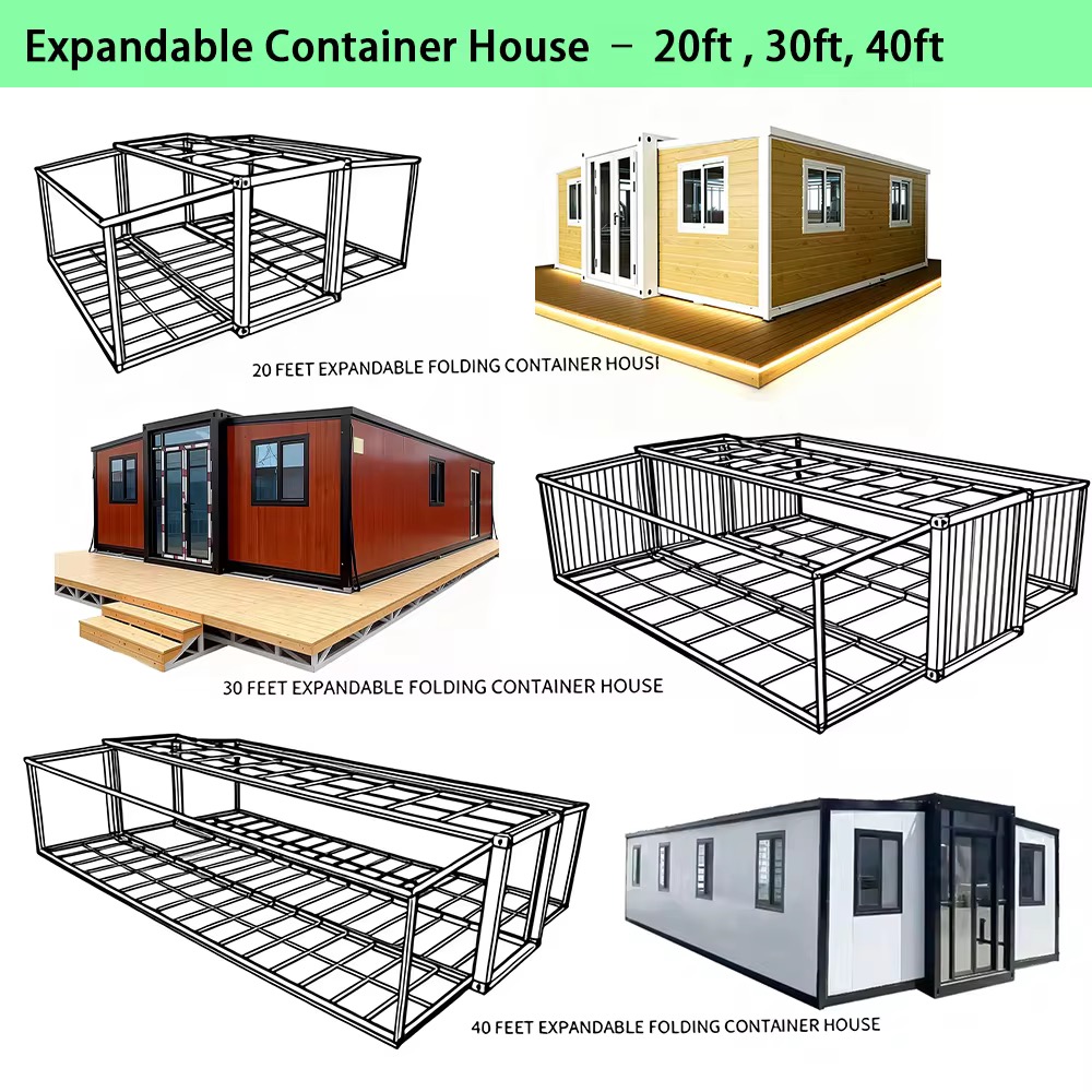 20ft expandable container ADU compared with 40ft expandable container ADU