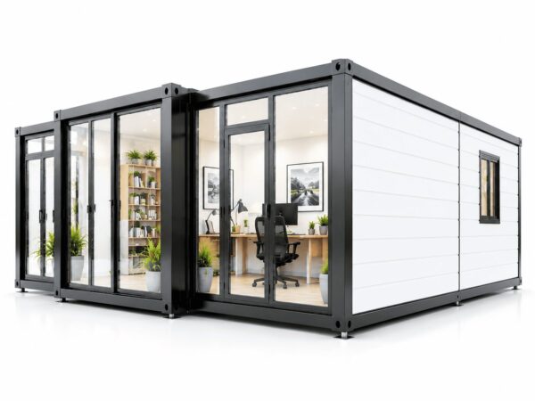 20ft expandable container office with glass wall