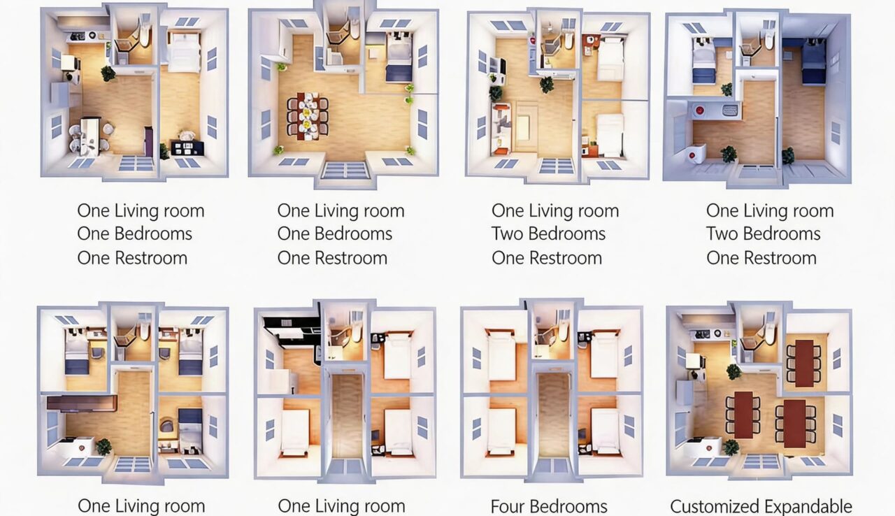 expandable container house floor plans