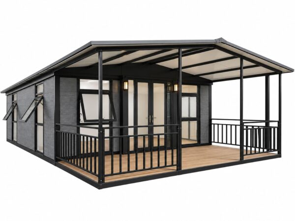 40ft Expandable Container House Australia – Gable Roof, Deck & Awning