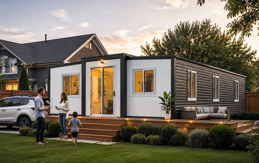 20ft vs 40ft expandable container house in an Australian backyard